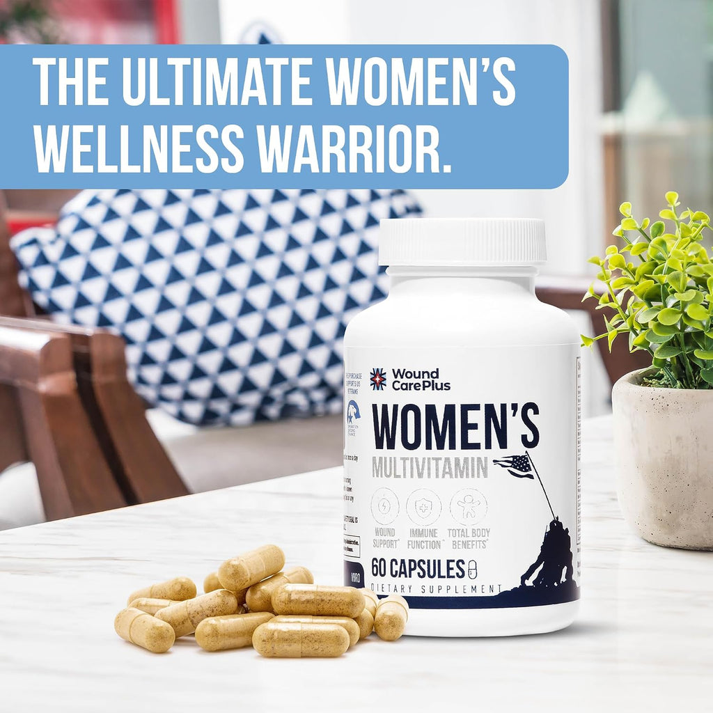Wound Care Plus Multivitamínico para Mujeres – Complejo de Vitaminas A, C, D, E y Zinc – 60 Cápsulas