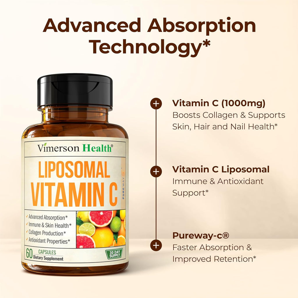 Liposomal Vitamin C 1000mg, 60 Cápsulas