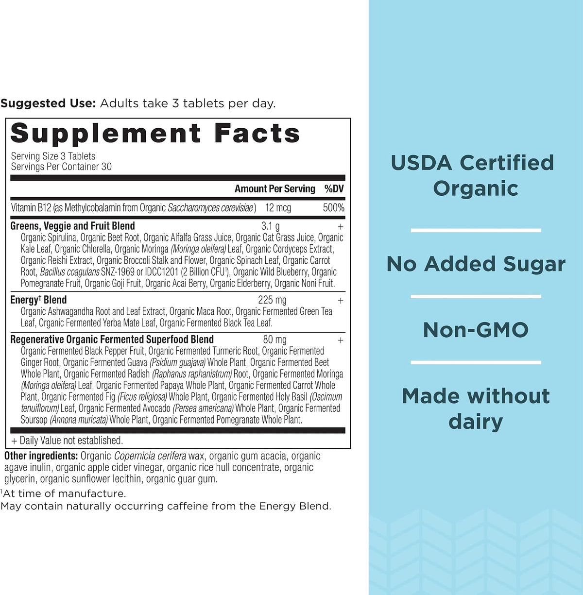 Ancient Nutrition Supergreens Energizer, – Complementar tu dieta con una variedad de vitaminas y minerales que – Image 3