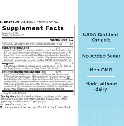 Ancient Nutrition Supergreens Energizer, – Complementar tu dieta con una variedad de vitaminas y minerales que – Image 3