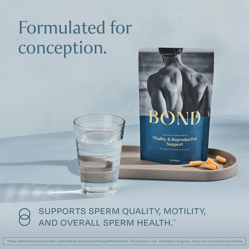 BOND Vitality - Suplemento de Fertilidad Masculina con CoQ10, Vitaminas y Minerales - 120 Cápsulas