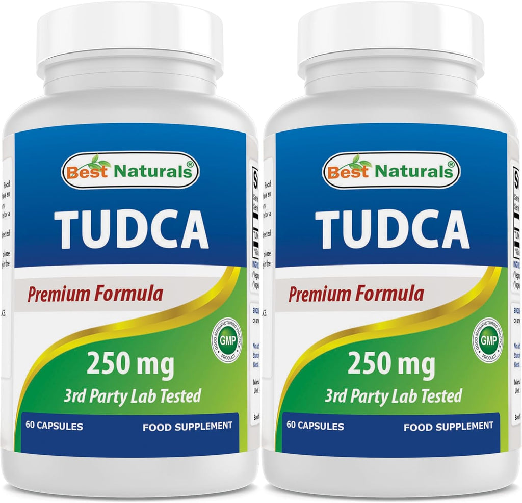 Best Naturals TUDCA 250mg (Ácido Tauroursodesoxicólico) - 60 Cápsulas Veganas