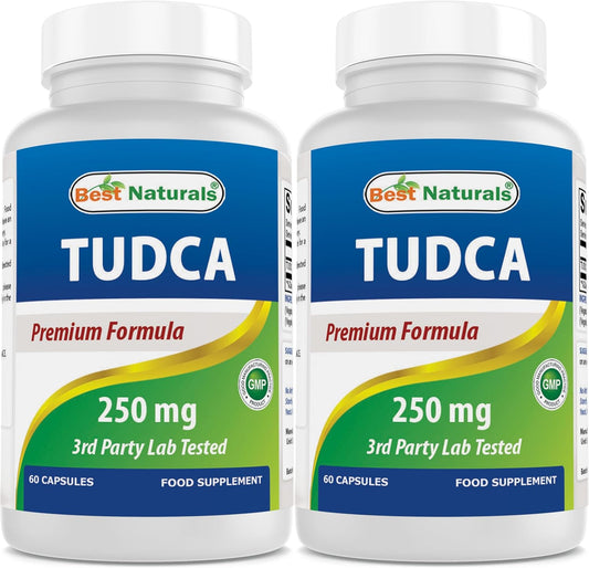 Best Naturals TUDCA 250mg (Ácido Tauroursodesoxicólico) - 60 Cápsulas Veganas