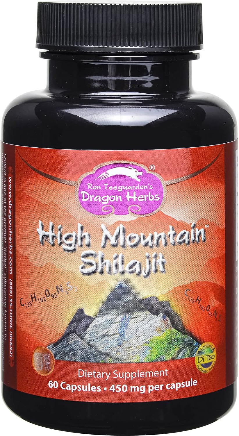 Dragon Herbs Shilajit de Alta Montaña - 450 mg - 60 Cápsulas