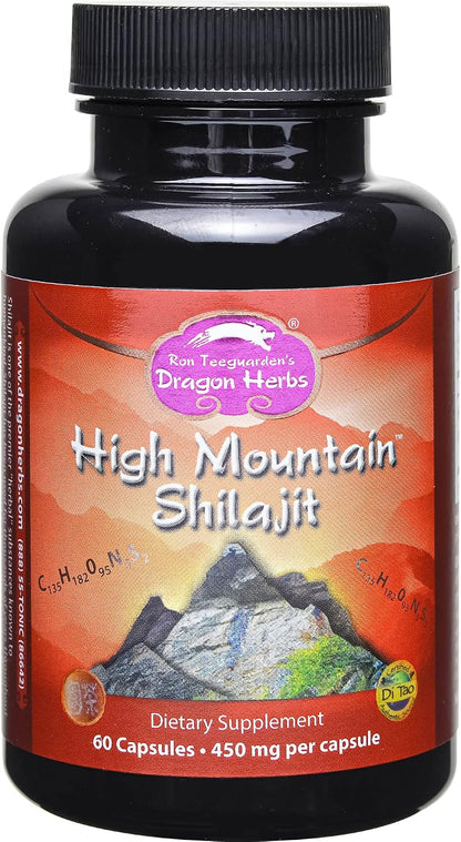 Dragon Herbs High Mountain Shilajit - 450 mg - 60 Cápsulas – Image 1