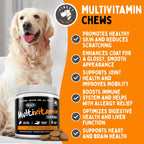 Multivitamínico para Perros 10 en 1 con Omega Fish Oil y Glucosamina – 120 Masticables