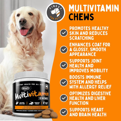 Multivitamínico para Perros 10 en 1 con – Cúrcuma: Conocida por sus propiedades antioxidantes, puede ayudar a – Image 2