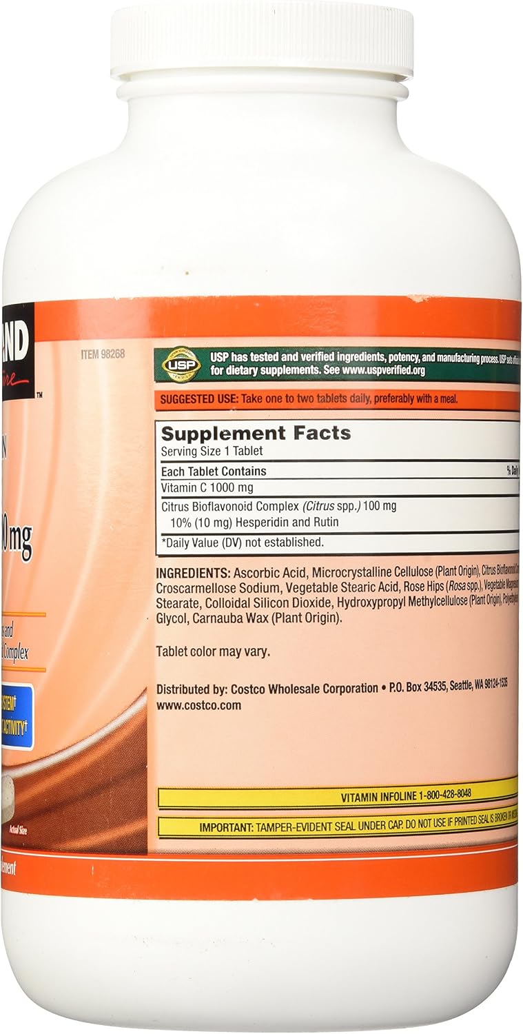 Kirkland Signature Vitamina C con Escaramujo, 500 Comprimidos