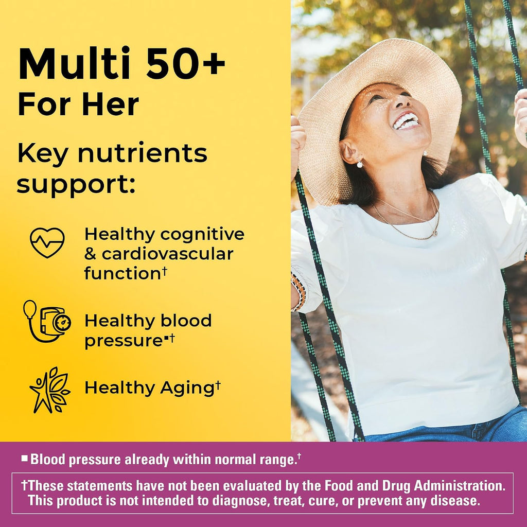 Nature Made Multivitamínico para Mujeres 50+ Sin Hierro, 90 Comprimidos