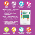 Lifetrients Learn+D — Vitamina D3 y Omega-3 para Niños — 30 Mini Softgels — Salud Ósea, Inmunidad y Nutrición Cerebral
