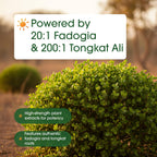NatureBell Fadogia Agrestis 600mg & Tongkat Ali 400mg - 240 Cápsulas (Suministro 4 Meses) - Suplemento de Alta Potencia para Energía, Vitalidad y Apoyo al Entrenamiento - No GMO, Sin Gluten