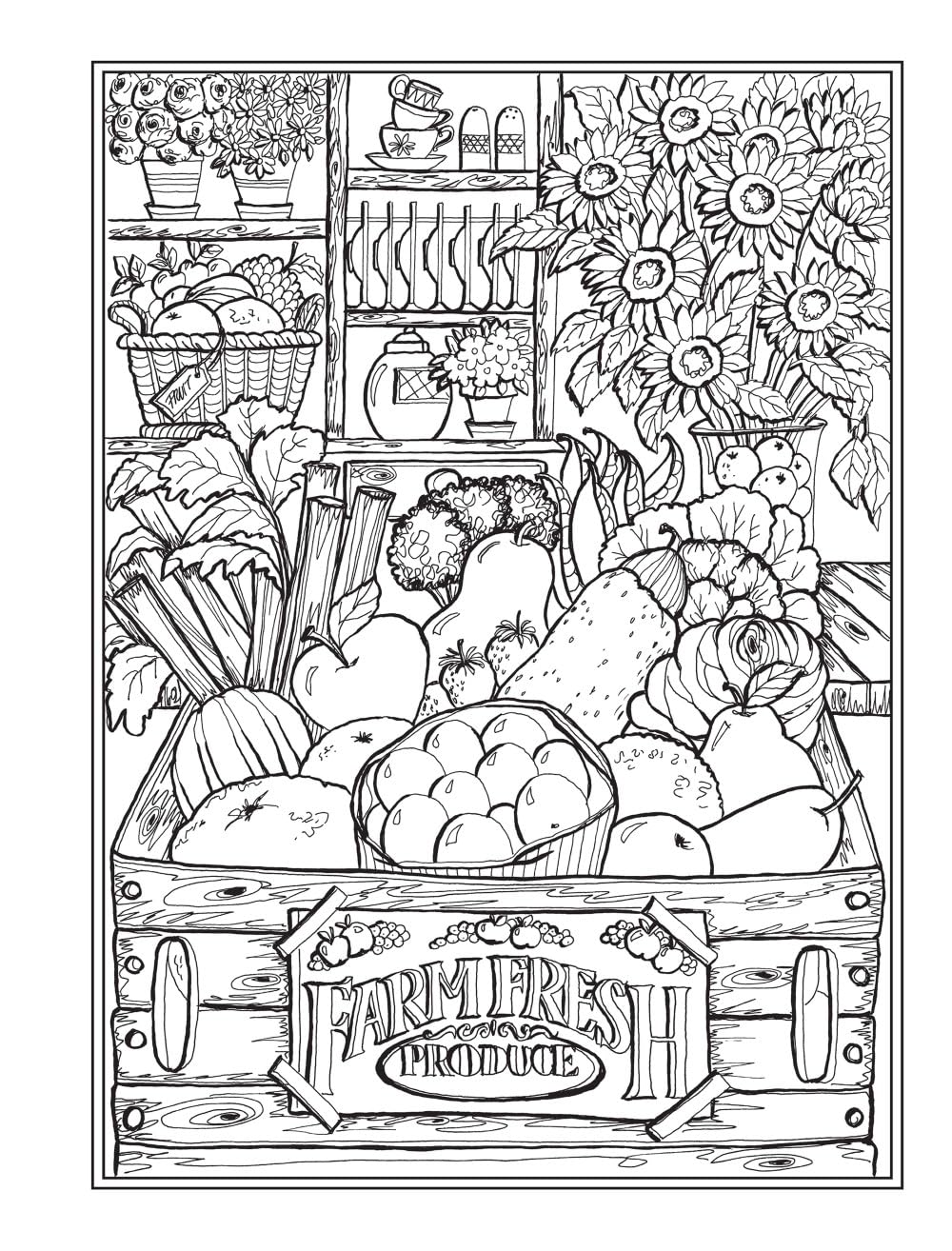 Creative Haven Country Farm Scenes Coloring Book: Libro de colorear para adultos - Escenas de granja
