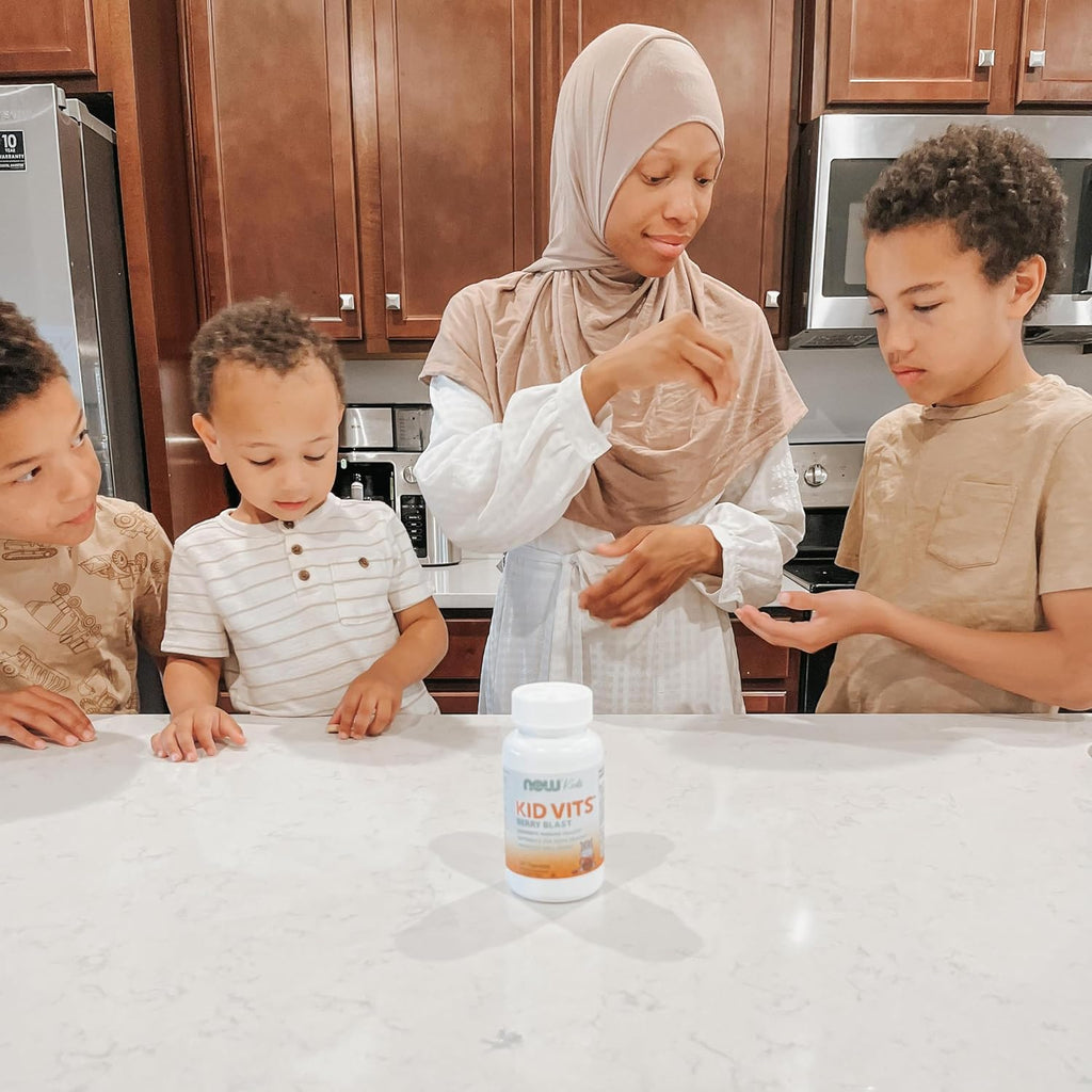 Now Kids Supplements, Kid Vits Multivitamínico, Sabor Naranja Jugoso, 60 Comprimidos Masticables