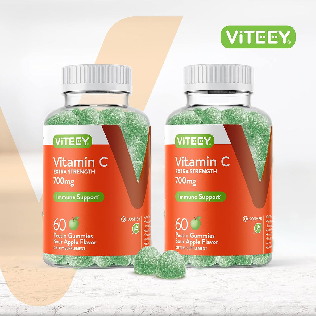 Viteey Gominolas de Vitamina C 700 mg para Adultos - 120 Unidades