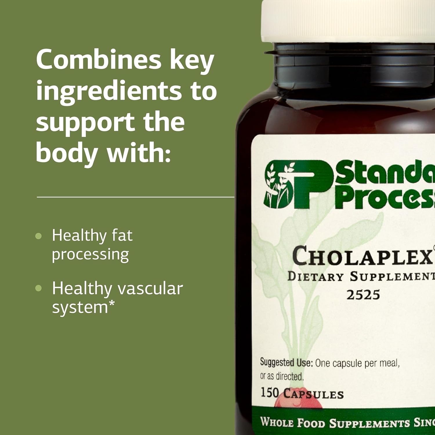 Standard Process Cholaplex - Suplemento para la salud del corazón y el hígado - 150 cápsulas
