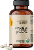 Futurebiotics Vitamina D3 10.000 UI (250 mcg) - 360 Comprimidos Orgánicos