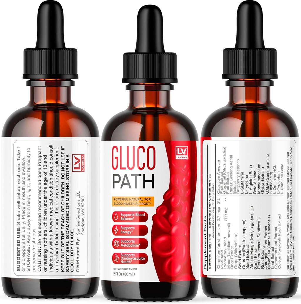 Glucopath Drops - Fórmula Avanzada, 5 Botellas (5 Meses)