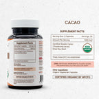 Cacao USDA Orgánico - 60 Cápsulas Vegetarianas
