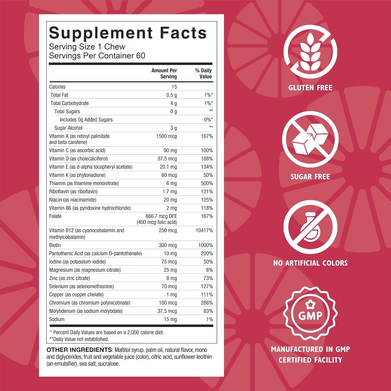 Celebrate Vitamins Multivitamínico Bariátrico Soft Chews - Cherry - 180 chews