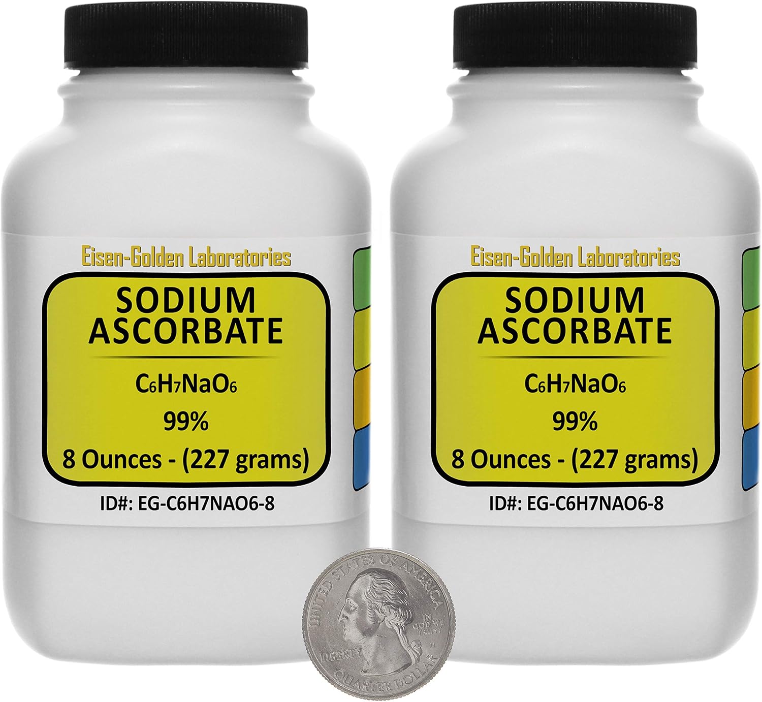 Sodium Ascorbato [C6H7NaO6] 99% USP Grado Alimentario en Polvo 113g