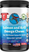 WIZARDPET Masticables Blandos de Aceite de Salmón y Krill para Perros - 120 Unidades - Suplemento de Omega 3, 6 y 9 con EPA y DHA