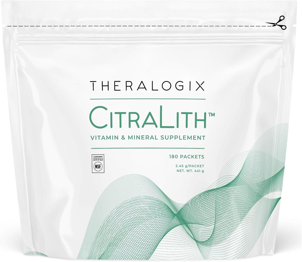Theralogix CitraLith Suplemento de Vitaminas y Minerales – 180 Sobres (Suministro para 90 Días)