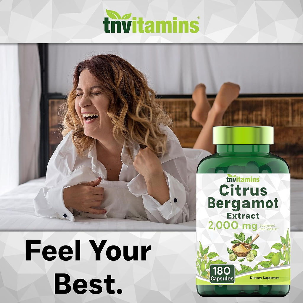 Citrus Bergamot 2000 mg - 180 Cápsulas | Suplemento de Bergamota Cítrica