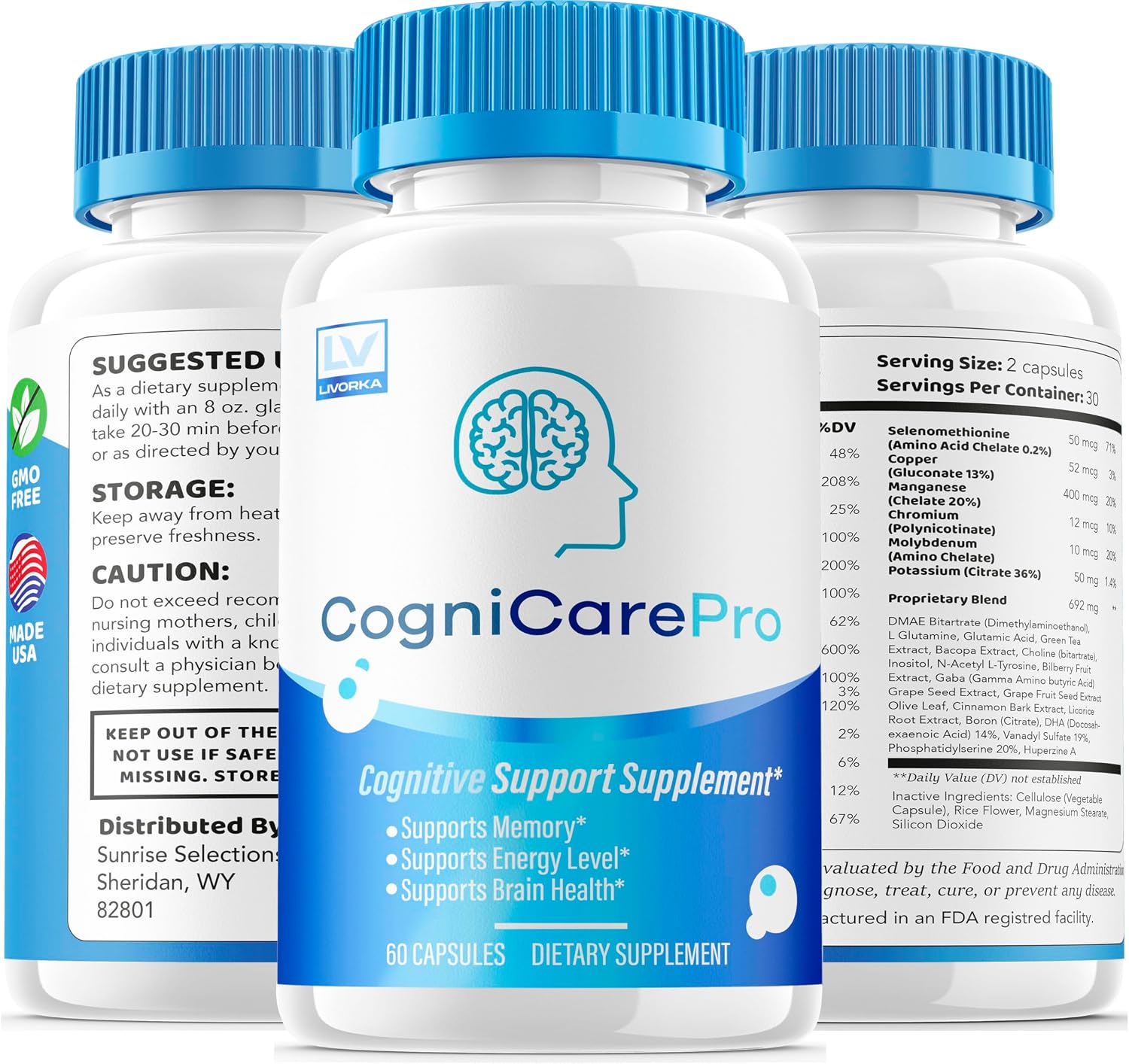 Cognicare Pro Cápsulas - Pack de 5 (300 Cápsulas para 5 Meses)