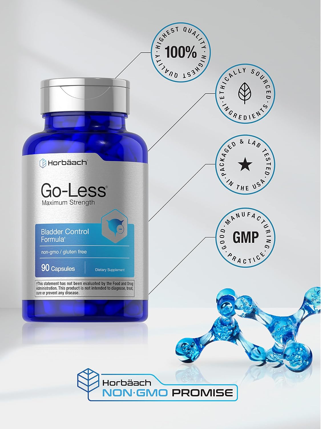 Horbäach Go Less Control de Vejiga - 90 Cápsulas