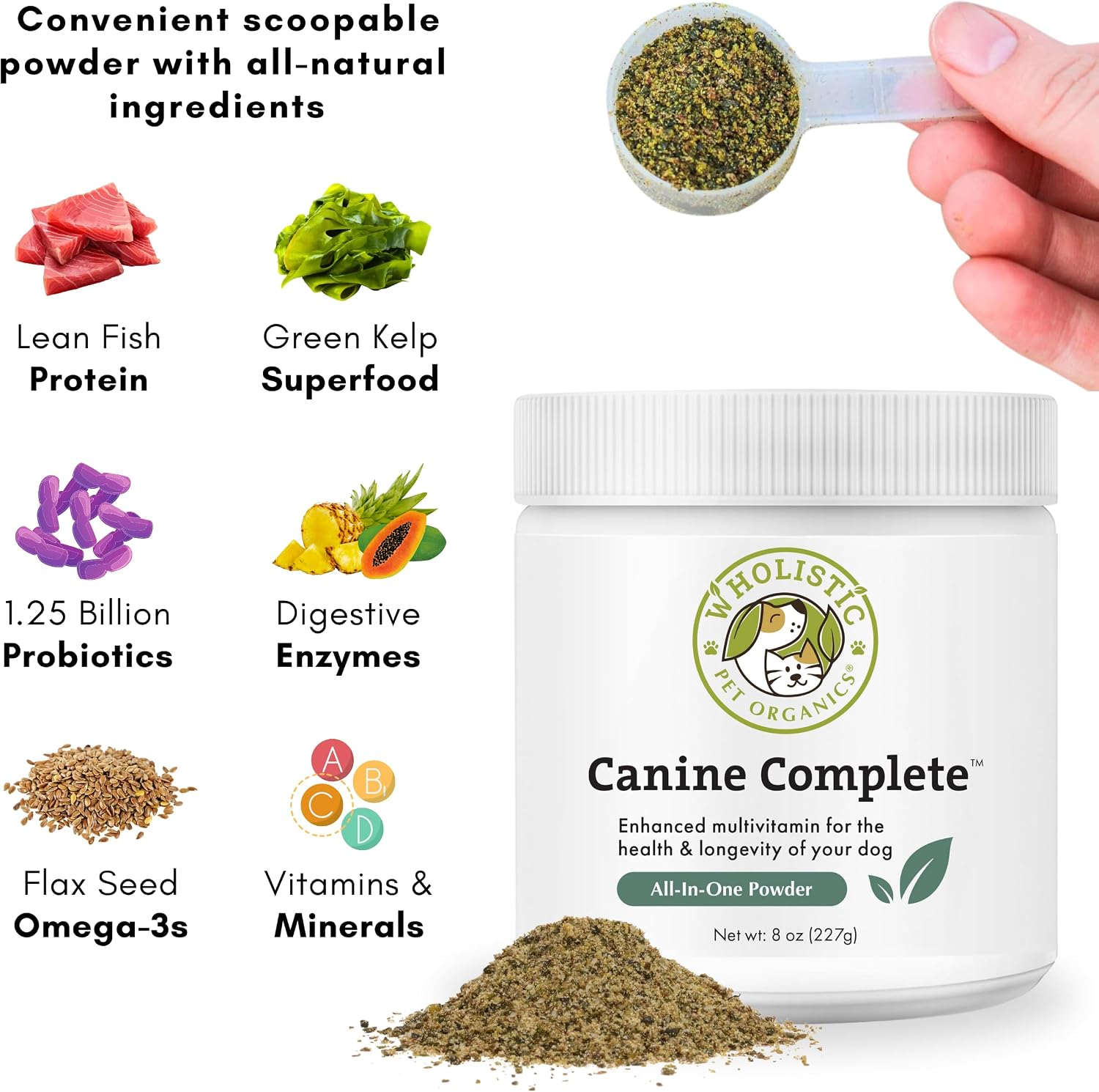 Canine Complete - Polvo Multivitamínico para Perros - 227 g