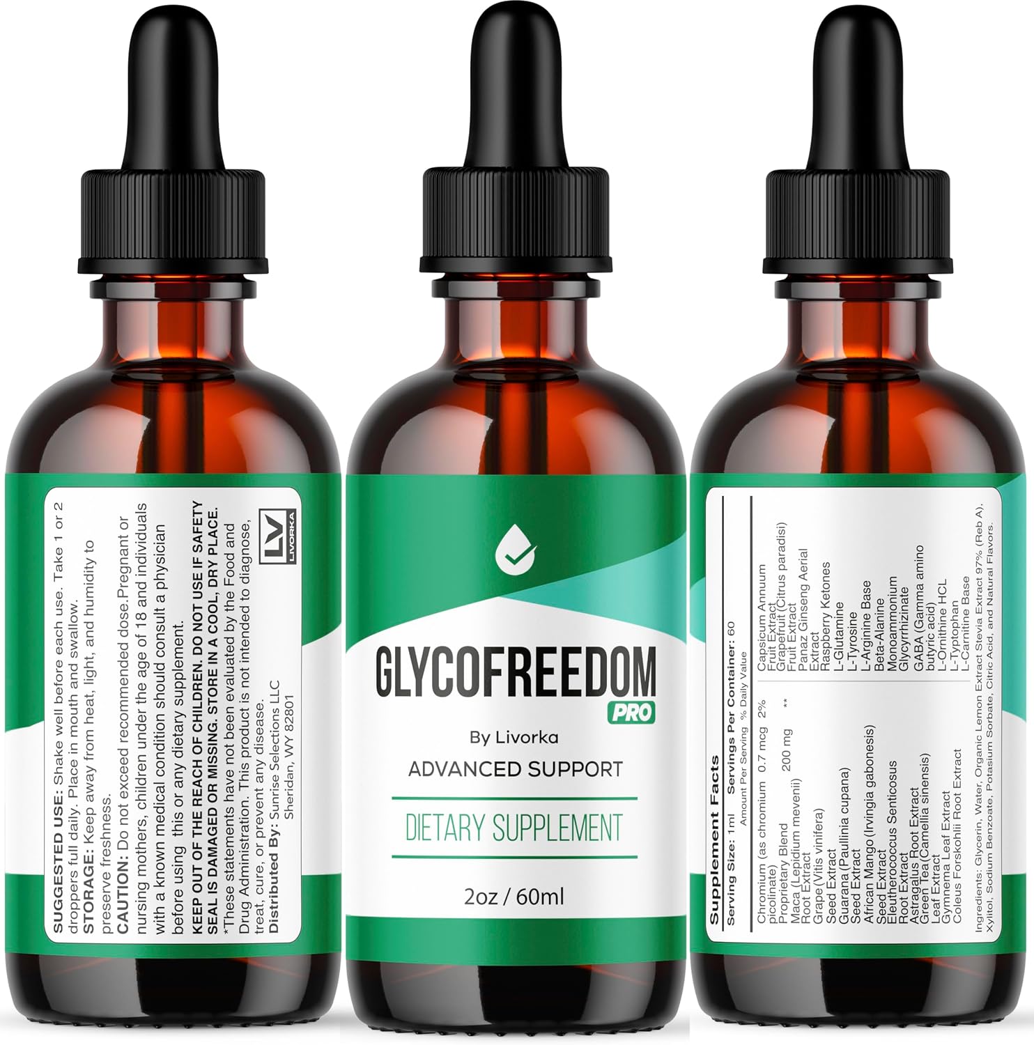 GlycoFreedom Gotas (3 Pack) - Suplemento Líquido de Bienestar