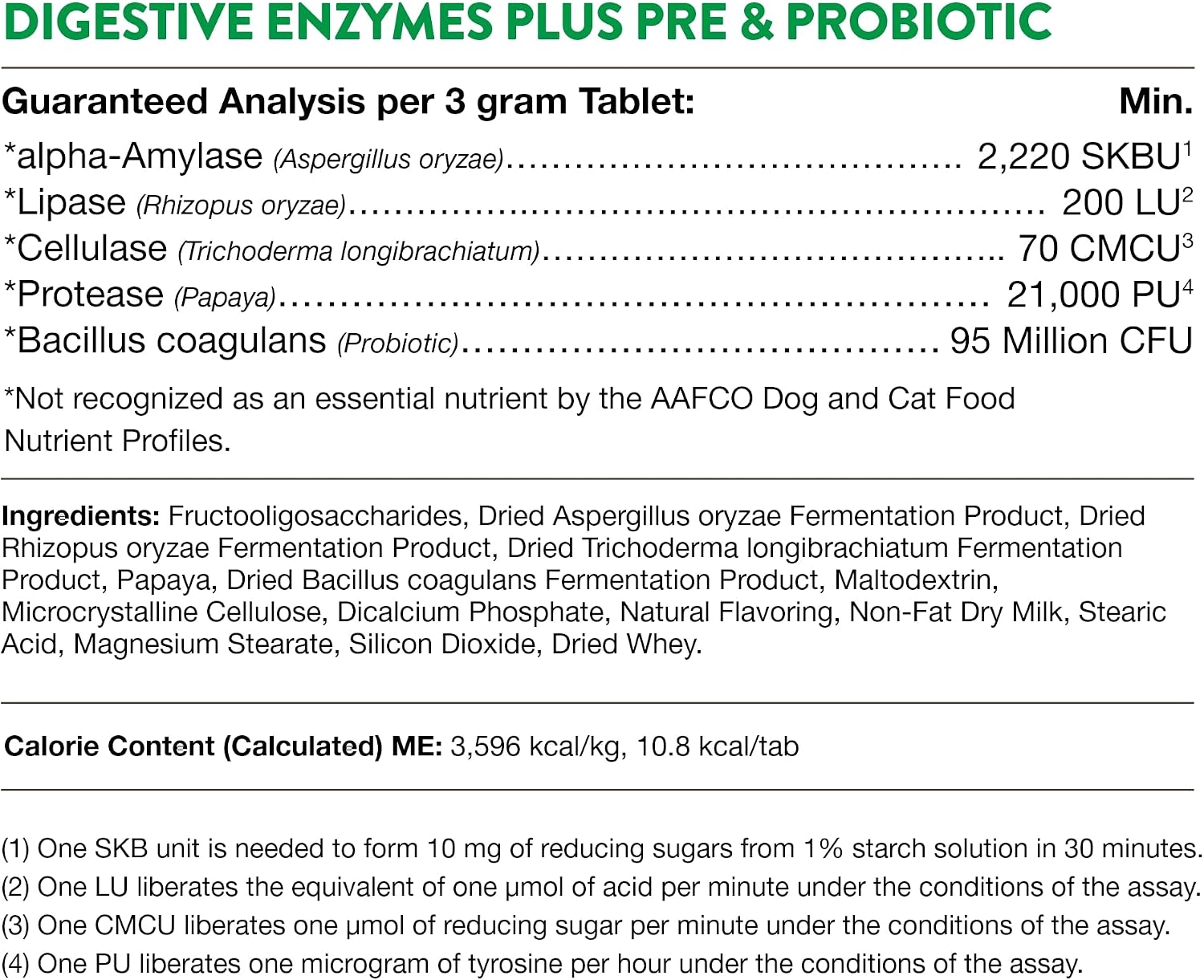NaturVet – Enzimas Digestivas con Probióticos y Prebióticos para Perros y Gatos (60 Comprimidos Masticables)