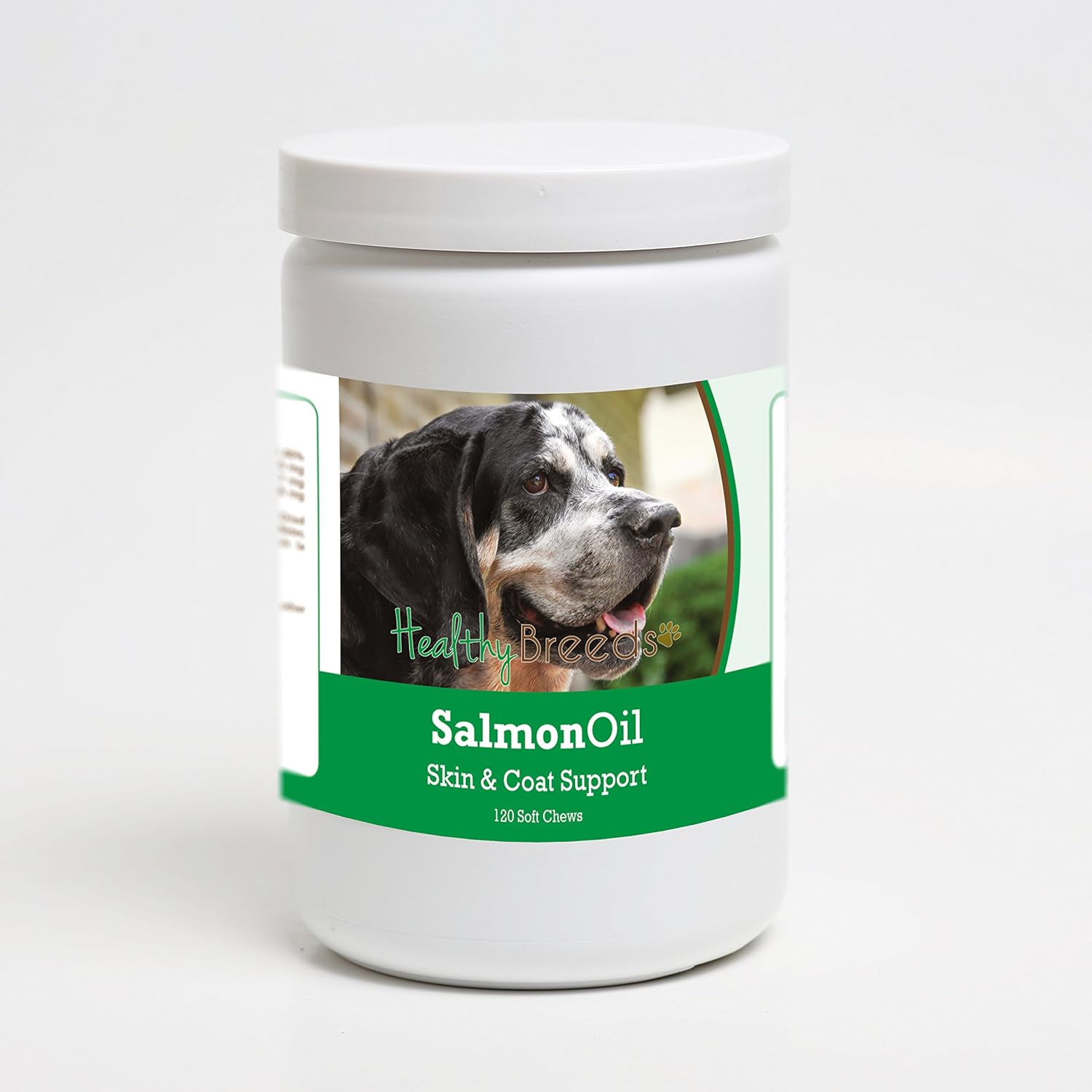 Healthy Breeds Aceite de Salmón para Perros Raza Bluetick Coonhound - Masticables Blandos 120 Unidades