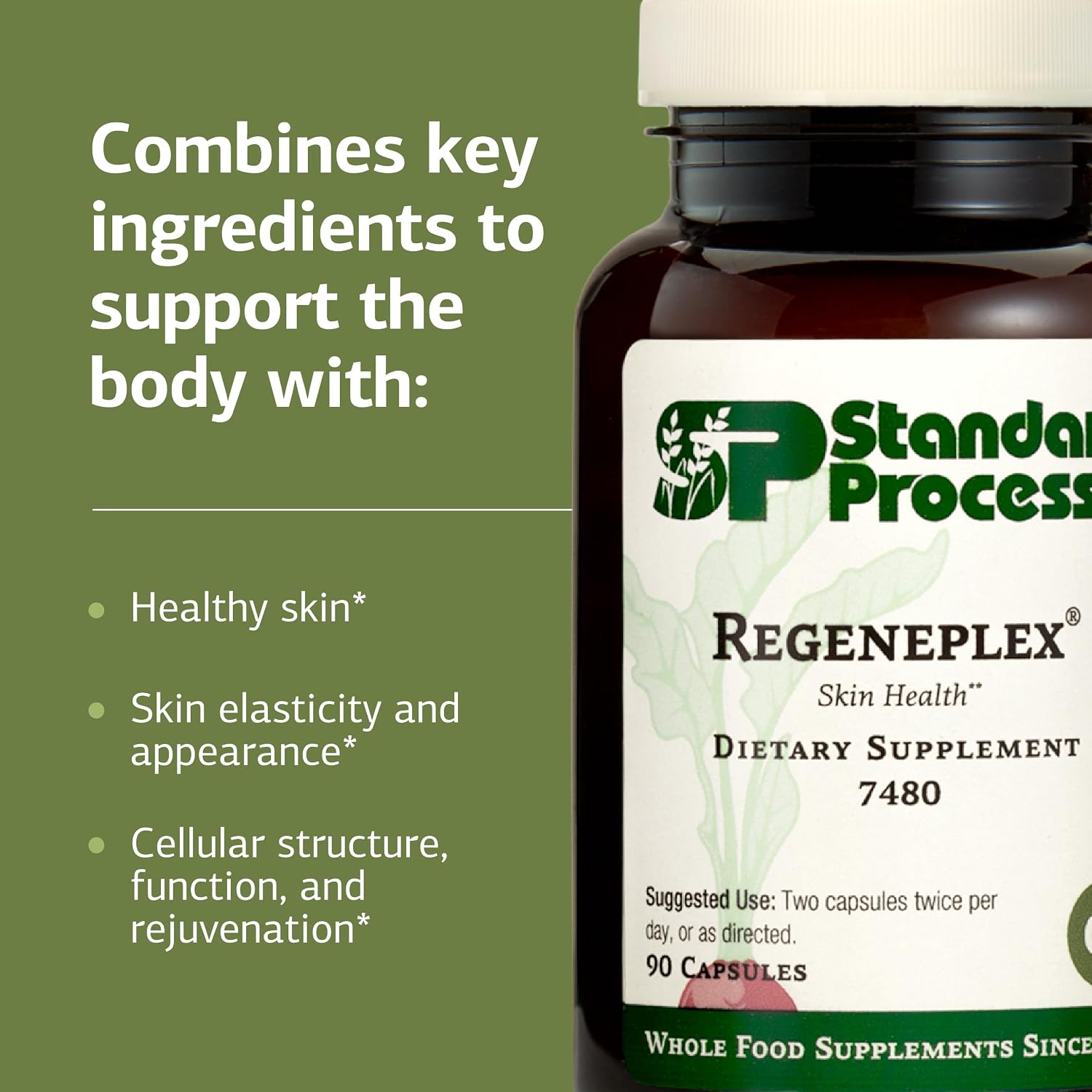 Standard Process Regeneplex - Complemento para la piel con Vitamina C y Zinc - 90 cápsulas