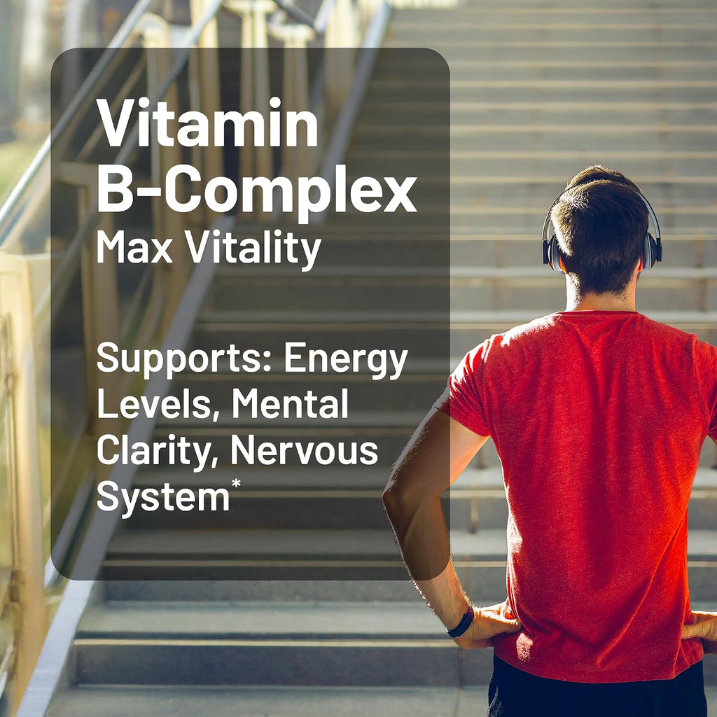 NatureWise Complejo de Vitamina B para Hombres y Mujeres - con Ácido Fólico, Biotina, B1, B2, B3, B6, B12 - Apoyo a la Energía Celular y Claridad Mental - Sin Gluten y Sin Lácteos - 360 Cápsulas Blandas