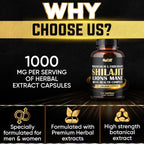 Magnesio con Lion's Mane, Shilajit, Ashwagandha, Raíz de Maca y Complejo de Salud Masculina - 210 Cápsulas