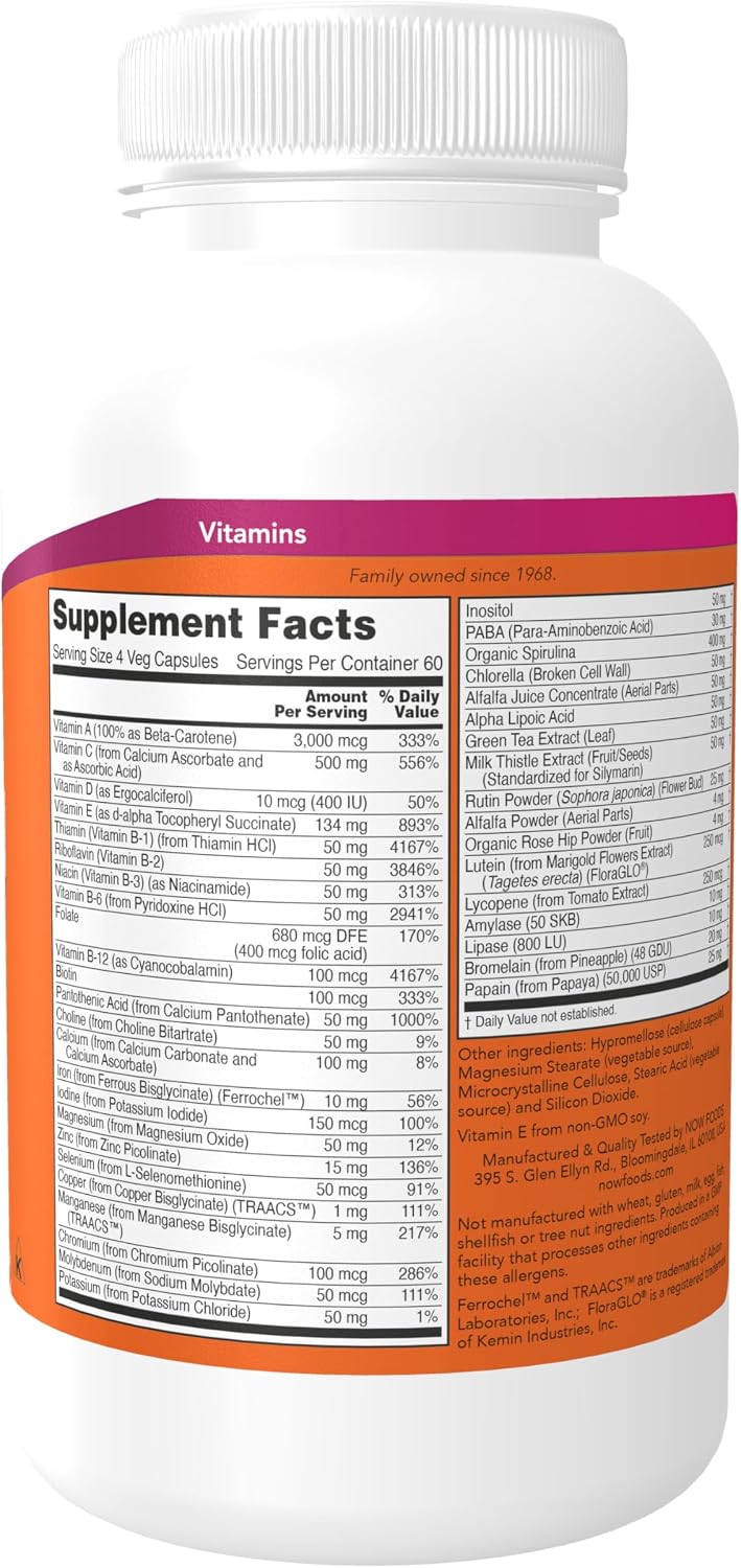 NOW Foods Special Two con Súper Alimentos Verdes y Extractos de Hierbas - 240 Cápsulas Vegetales