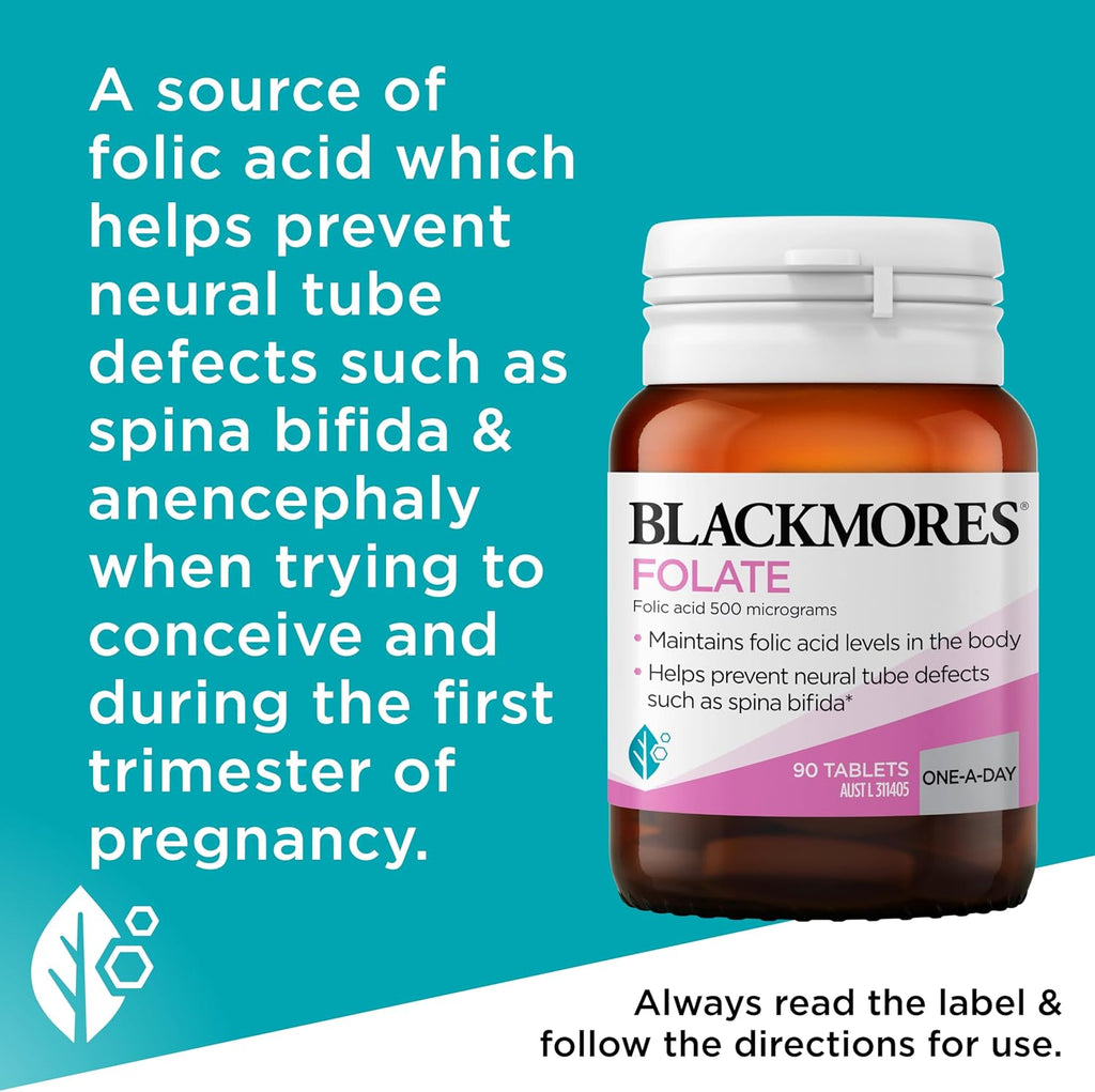 Blackmores Folic Acid 500 mcg 90 Tablets