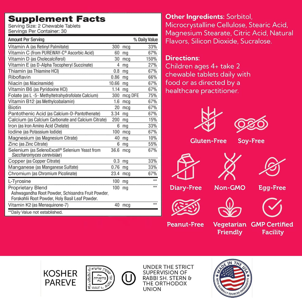 Zahler HeightFactor Comprimidos Masticables - Suplemento de Crecimiento para Niños a Partir de 4 Años, 60 Comprimidos