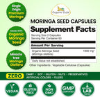 Cápsulas de Semillas de Moringa Ecológicas de Organic Veda - 120 Cápsulas Veganas