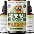 Adrenal Balance para Perros y Gatos - Tratamiento de Cushing con Ashwagandha, Regaliz y Rodiola - Gotas Herbales 60ml