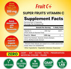 Organic Veda Super Fruits Vitamina C - Amla y Acerola con Bioflavonoides - 120 Cápsulas Veganas