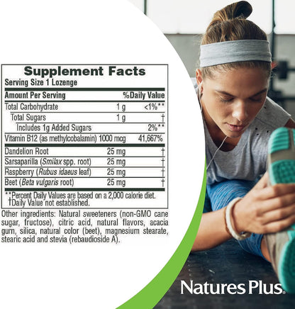 NaturesPlus Vitamina B12 1000 mcg - 30 – El funcionamiento normal del sistema inmunitario. – Image 5