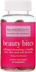 Beauty Bites Gominolas de Biotina - Suplemento para Cabello, Piel y Uñas con 6000 mcg de Biotina, Colágeno y Vitaminas - Sabor a Maracuyá