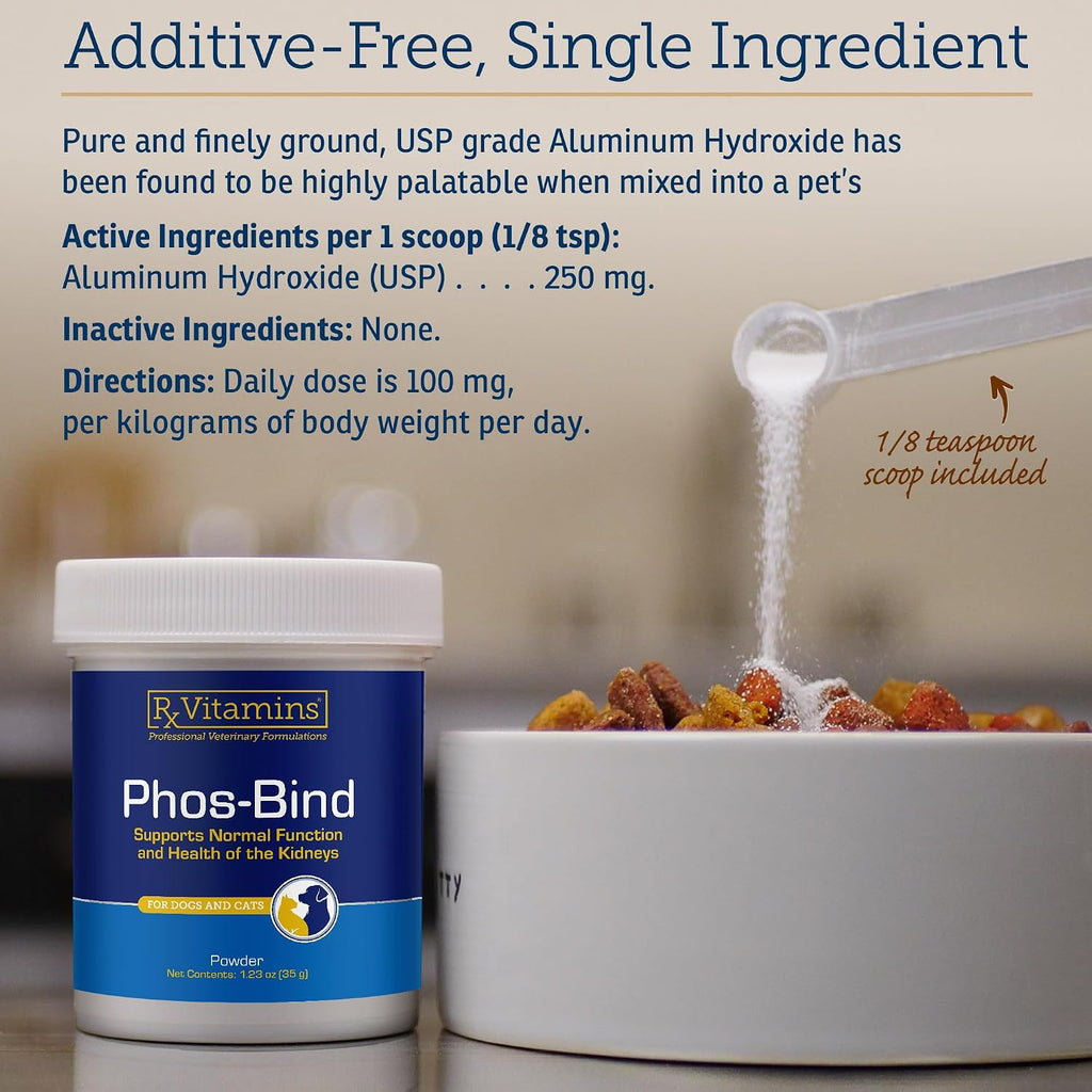 Rx Vitamins Phos-Bind Aglutinante de Fósforo para Perros y Gatos - 35g