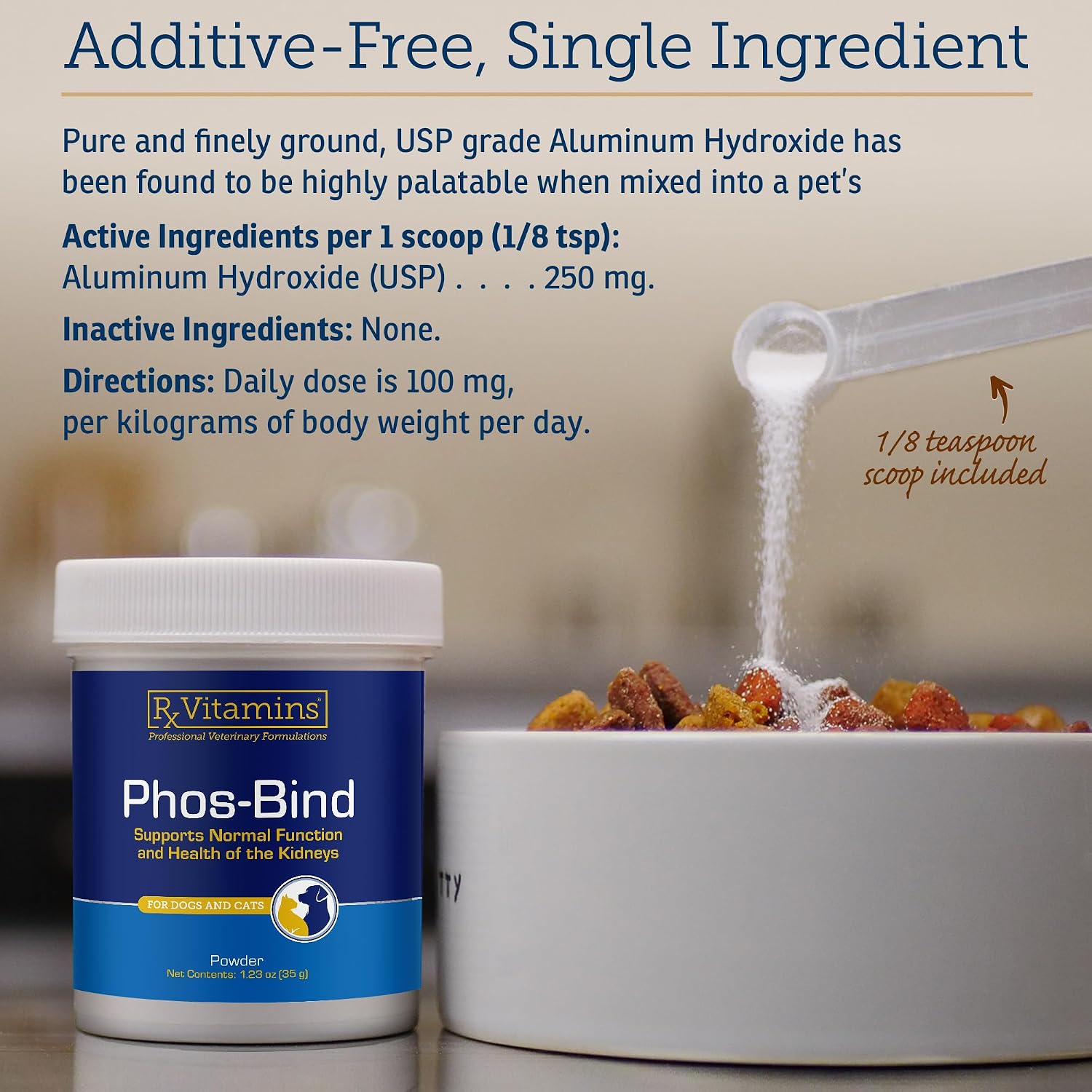 Rx Vitamins Phos-Bind Aglutinante de Fósforo para Perros y Gatos - 35g