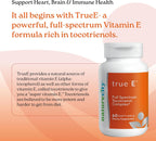 NatureCity True-E Vitamina E con Tocotrienoles y Alfa Tocoferol Natural | Complejo de Vitamina E No OGM | 60 Cápsulas Blandas