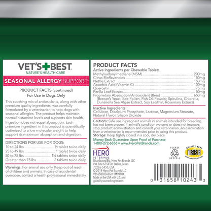 Vet's Best Masticables para Alergias en – Semilla de perilla (Perilla frutescens): Rica en ácidos grasos omega-3, – Image 6