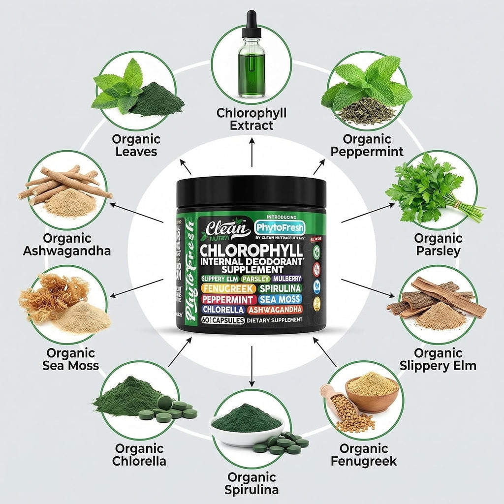 Clean Nutra Cápsulas de Clorofila y Superalimentos