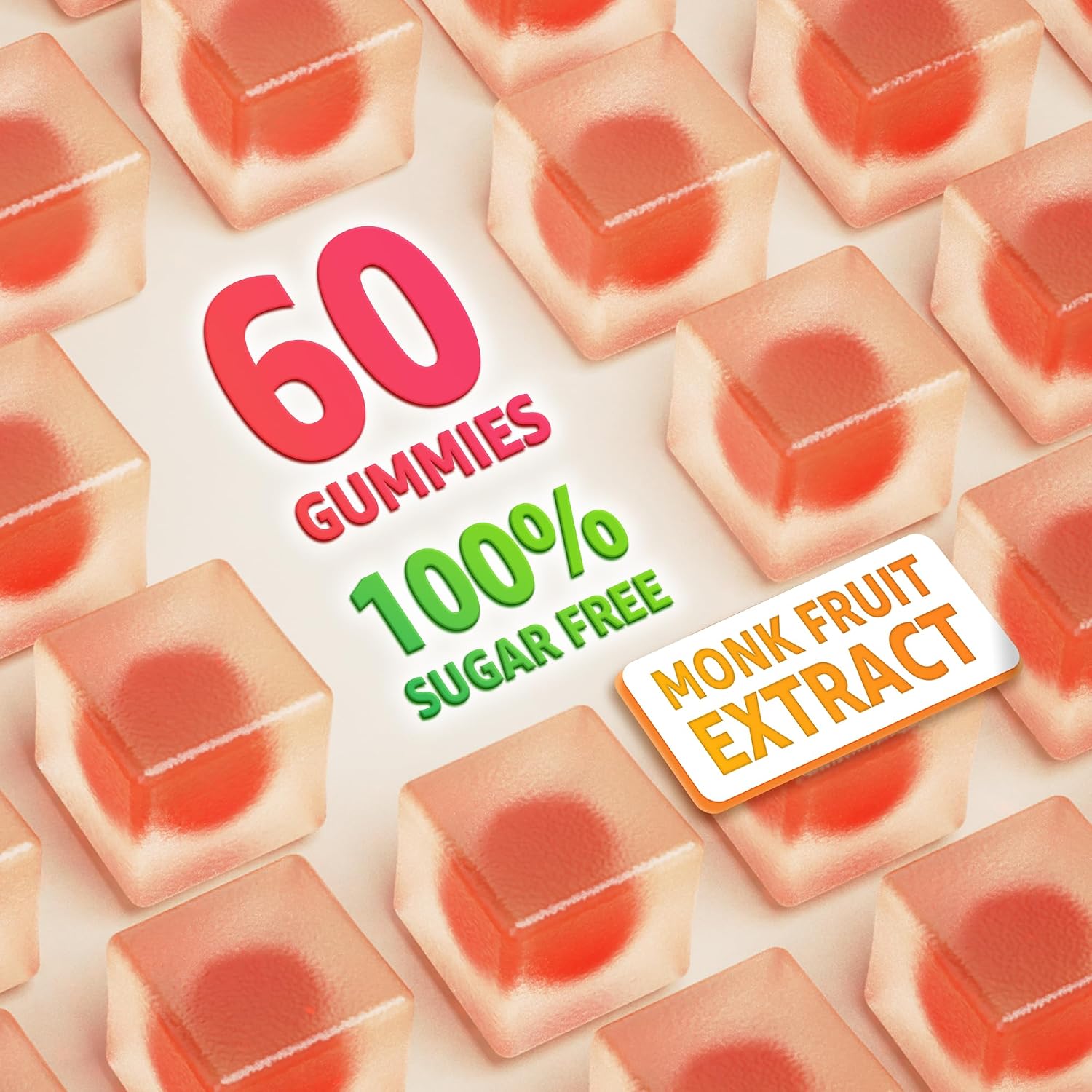 Organic Vitamin C Gummies 120mg for Adults, Sugar Free, 2 Pack